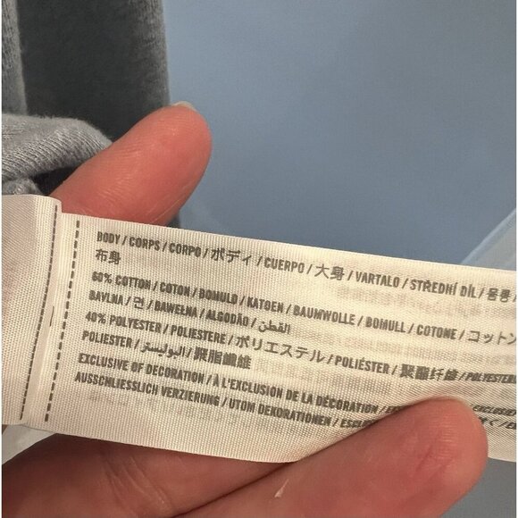 NWT Abercrombie & Fitch Soft Af Shirt Women's M Light Heather Blue Long Sleeve - Picture 9 of 9